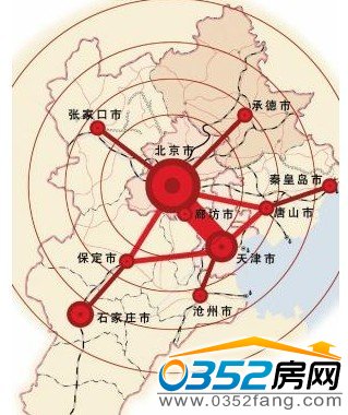 京津冀經(jīng)濟(jì)區(qū)示意圖
