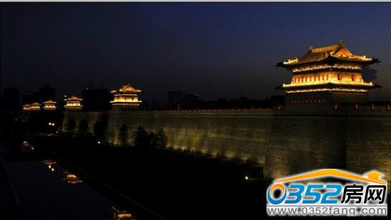 大同古城墻夜景