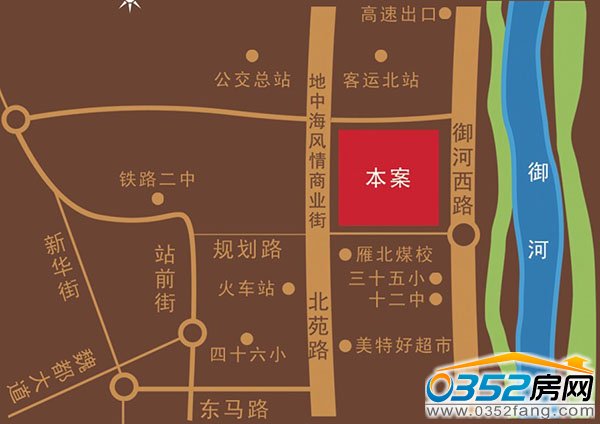 奕城名都交通平面圖