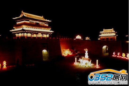 大同市古城墻夜景