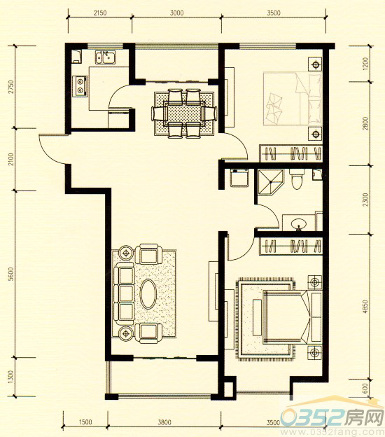 瑞興花園1、2、3、4#樓E3戶型117.34㎡