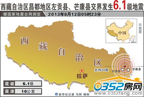 8月12日西藏發生6.1級地震致21戶房屋倒塌