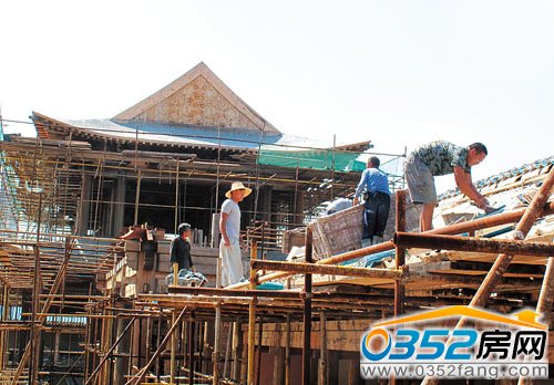 代王府整體木結(jié)構(gòu)框架搭建已近尾聲