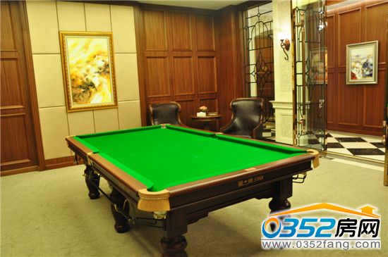 運動會所內的臺球館實景圖