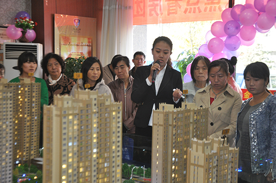 金水灣置業顧問向網友介紹項目詳情