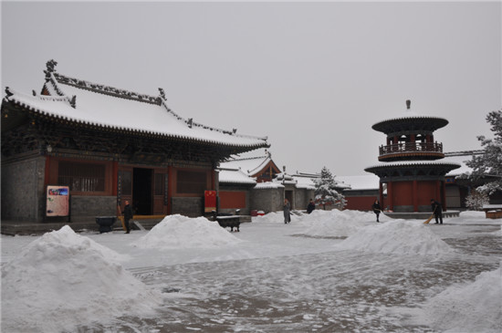 法華寺雪景美圖