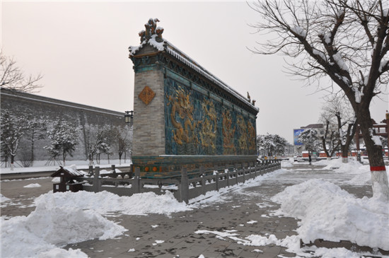 大同五龍壁雪景